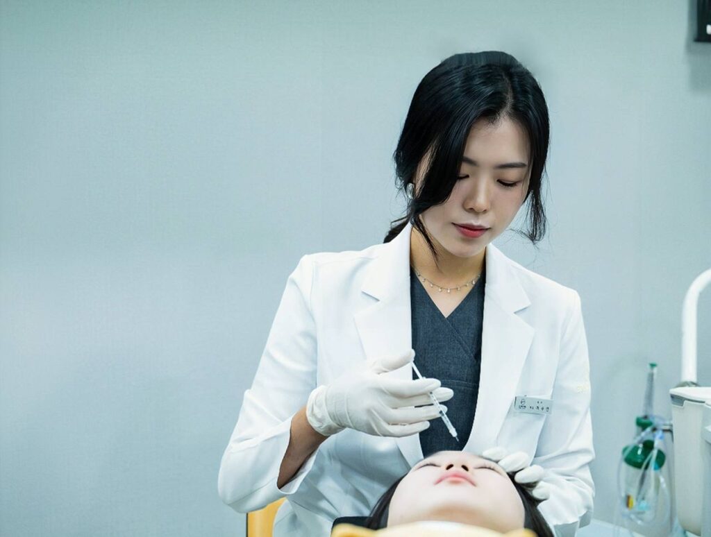 Dr soomin korean doctor treating patient with botox skin booster